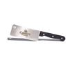 The Cabot Fulfillment Cabot Cheese Cleaver, a metal cheese knife with a black handle and the Cabot Creamery logo on the blade, is displayed against a plain white background.