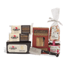 The Salty & Sweet Gift Pack from Cabot Creamery features Vermont cheese, Castleton crackers, milk chocolate cookies, Blake Hill Naked Fruit jam, and a Cabot cheese knife—all perfectly arranged for a delicious pairing.