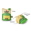 The Play Pet Brands Cabot x Play Vermont Cheddar Shredder Dog Toy includes two plush toys shaped like Cabot cheddar cheese, with crinkle, squeakers, treat openings, and hide-and-seek enrichment—one upright and one open.