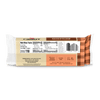 Back of a Cabot Creamery Muenster Cheese package displaying nutrition facts, ingredients, barcode, and claims such as gluten-free, no artificial hormones, and the Cabot Creamery logo on a white and orange plaid background. This creamy cheese is also featured as a lactose free option for those with dietary needs.
