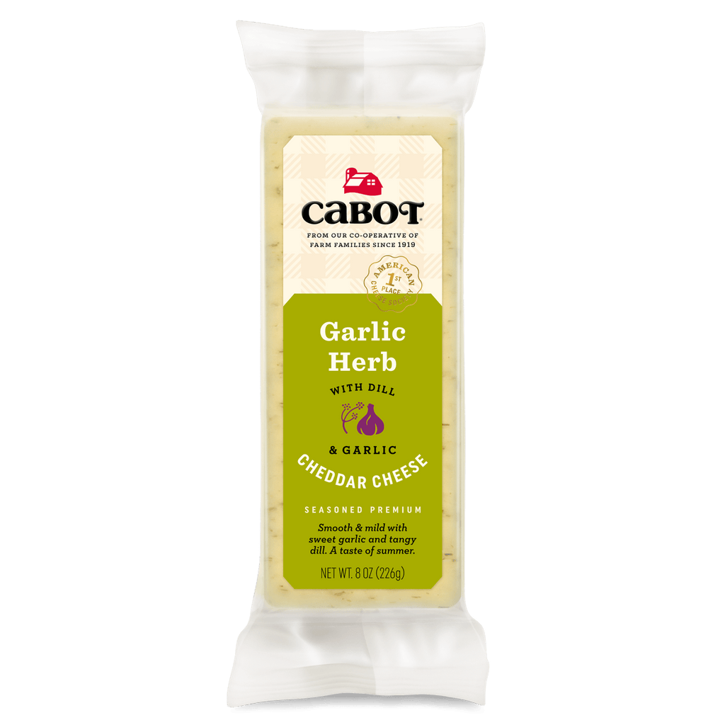 Cabot Creamery Garlic Herb Cheddar Cheese Cheese 8oz Deli Bar 